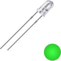 Quadrios 2111O176 LED vert rond 3 mm 8000 mcd 25 ° 20 mA 3 V