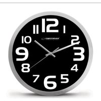 Esperanza Zurich Horloge murale noire et blanche 25 cm