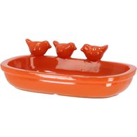 Bain d'oiseau en grès "Nature Shades" - Orange - L 28,7 cm - Livraison gratuite