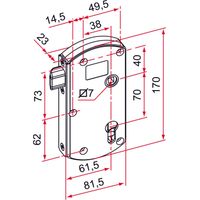 Tirard – Serrure électrique MODULOX pour portail battant – Pêne demi-tour noir – Tension 12V – Réversibilité sans outils – Tétière inox