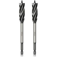 Professional Wood Drill Bit 17mm x 165mm x 2Pcs Auger Bit with Self-Feeding Pilot Point, 1/4 Inch Hex Shank Drill Bit for Woodworking