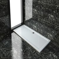 ELEGANT Rectangular 1700 x 700 x 40 mm Shower Tray for Shower Enclosure Cubicle + Waste Trap