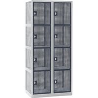 eurokraft pro, Vestiaire à quatre casiers, tôle perforée, 2