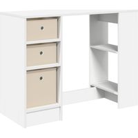vidaXL Bureau avec tiroir Blanc 100 x 40 x 75 cm Bois d'ingénierie