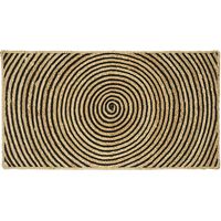 Tapis noir, 60 x 110 cm, jute.