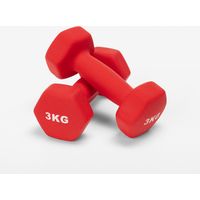 Coppia 2 x 3kg manubri pesetti palestra e fitness in vinile Megara