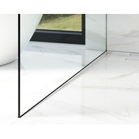 Gekipptes linkes seitliches Profil für 8-10mm Boden Duschglas 40mm x 1800mm - glänzend silber