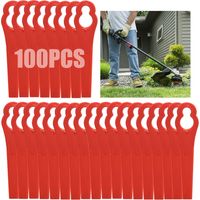 100 lames de coupe-bordures en plastique, lames de 83 mm pour tondeuse à gazon sans fil Bosch ART23