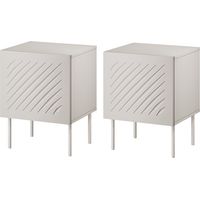 Ensemble de tables de chevet Tolfelo 104, Beige, Nombre de tiroirs: 0, Le nombre de portes: 1, 59x45x40cm, Stratifié, MDF