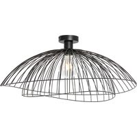QAZQA pua - Plafonnier - 1 lumière - Ø 66 cm - Noir - Design - éclairage intérieur - Salon I Chambre I Cuisine I Salle à manger