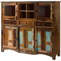 NATURE OF SPIRIT 139 Credenza in legno riciclato - laccato / multicolore 160x40x140