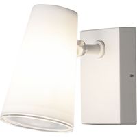 Konstsmide Fano Applique murale d'extérieur moderne à tête orientable blanche E27, IP54