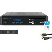Pack SERVIMAT Récepteur TV satellite HD + carte Viaccess Fransat PC7 + Câble HDMI 2M