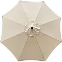 Replacement canopy for parasol, 8 ribs, 3 m, waterproof, UV resistant, beige color