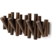 Ahlsen Gancho de pared 5 ganchos, nogal envejecido, 38x17x11 cm