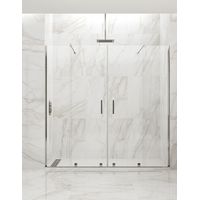 Mampara de ducha frontal ALLSTONE HIDRA 2+2, sin perfil inferior ni superior 182-192 cm