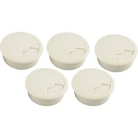 vasalat Kabeldurchführung 80mm weiss rund, 5 Stück Kabeldurchlass weiß RAL 9010