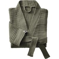 Peignoir kimono mixte Gaze de coton unie Gaïa - Gaïa Romarin - Taille L/XL - Gaia Romarin -