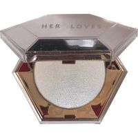 Palette de contouring et d'illuminateur à paillettes scintillantes, teinte nude naturelle et brillante, avec pinceau.