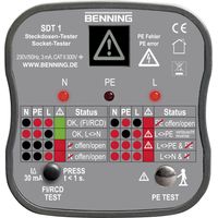 Benning SDT 1 Steckdosentester CAT III 300 V LED, LCD