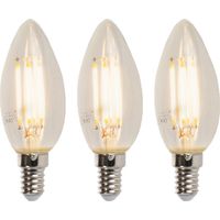 LUEDD Lot de 3 Ampoule LED E14 à intensité variable forme bougie B35 5W 380lm 2700K