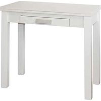 Mesa de cocina Elia con apertura tipo libro acabado blanco, 80 x 40/80 x 76 cm (largo x ancho x alto)
