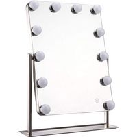 Hollywood Schminkspiegel mit Beleuchtung LED-Mirror Vanity mit 12 Lichtern und 3 Farben weiß, Smart Touch Control, Aluminiumrahmen, 360° Kippbar