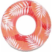 Bouée De Sauvetage Gonflable Flottante Piscine Tropical Rouge Corail 91cm 017549