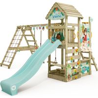 Wickey Spielturm Klettergerüst Disney Story mit Schaukel & Rutsche, Kletterturm mit Sandkasten, Leiter & Spiel-Zubehör - Vaiana