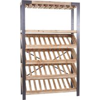 Weinregal HHG-804, Flaschenregal Flaschenhalter Barschrank Weinständer für 40 Flaschen, Massivholz FSC 189x114x39cm