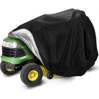 Funda protectora plegable para cortacésped, impermeable y resistente, protección UV y contra el polvo, con bolsa de almacenamiento, para herramientas de jardinería de exterior, poliéster sedoso, negro