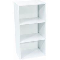 Werka Pro – Meuble de rangement blanc 3 niches – Dimensions 80 x 40 x 29 cm – Panneaux MDF – Installation facile en kit