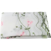Phefop Tüll-Gardinen, floraler, transparenter Voile, höhenverstellbar, 80 x 100 cm, perfekt für Wohnzimmer und Schlafzimmer (80 x 150 cm)