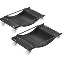 Wiltec – Chariot de manutention 2 pièces – Charge maximale 900 kg – Roulettes en nylon pour sol délicat – Dimensions 60 x 36 x 13 cm