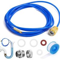 Déboucheur de Canalisations Haute Pression, Tuyau Nettoyage pour Robinet, 3m Canalisation avec Buse en Laiton et Joints Tuyaux M22 M24 1/2" -