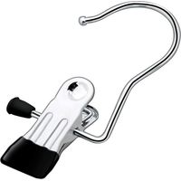10 Pack Portable Clothes Hooks for Closet, Closet, Wardrobe, Clothes, Pants, Trousers, Shoes, Towels, Socks (Black)