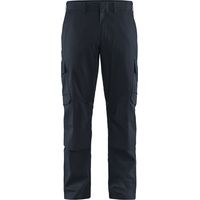 Pantaloni da lavoro con tasche e ginocchiere elastiche 2D 1448 - Blu navy/Nero 4XL - FR(58) - SE(C64) - Corti