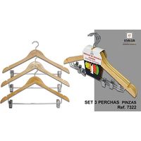GRUCCIA LEGNO RETTA C/PINZA SET-3