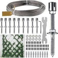 Treillis de Support de Plantes de Jardin Treillis en Acier Inoxydable pour Plantes Grimpantes, Treillis Mural à Disposition Flexible pour Plantes Grimpantes (avec Fil d\\'acier)