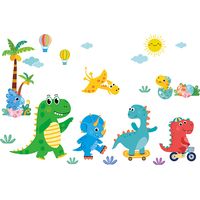 BEBUSINGOTO Ein Set Wandaufkleber, Dinosaurier-Wanddekoration für Wohnzimmer, Büro, Schlafzimmer, Küche, abnehmbare Aufkleber