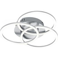 Plafón 3 Anillos Regulables Led Dimmer Circle Níquel Trio Iluminación