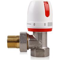 Heating Thermostat, Corner Shape, White, Radiator Tap, Brass Material, Thermostatic Head, Heating Regulator, Automatic Temperature Regulator (Thermostatic Head