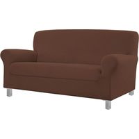 Housse de canapé Résistant aux taches Élastiqué Imperméable Protégez Sofa De couleur unie Marron - 4 Places