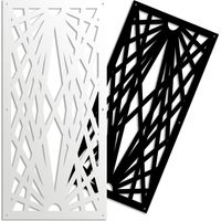 LASER - Panneau ajouré en PVC - Brise-soleil - Couleur : blanc - Dimension : 98x198 cm
