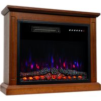 HOMAVO 23'' Elektrokamin mit Heizung - 1000W / 2000W - 3D Flammenfarben - Timer - inklusive Schrank