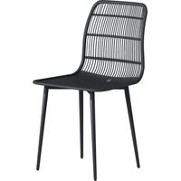 Set da 4 sedie da esterno fessurato nero