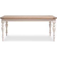 Country style wooden dining table for 8 people - Hella White
