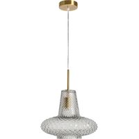 Lustre vintage en cristal transparent style chaleureux et élégant - Cristal transparent et fer noir