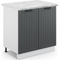 Meuble d'angle R-Line, Béton, 75.6 cm , PT Chêne, Vicco