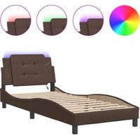 Maison Exclusive - Giroletto con LED senza Materasso Zadar Marrone 100x200 cm